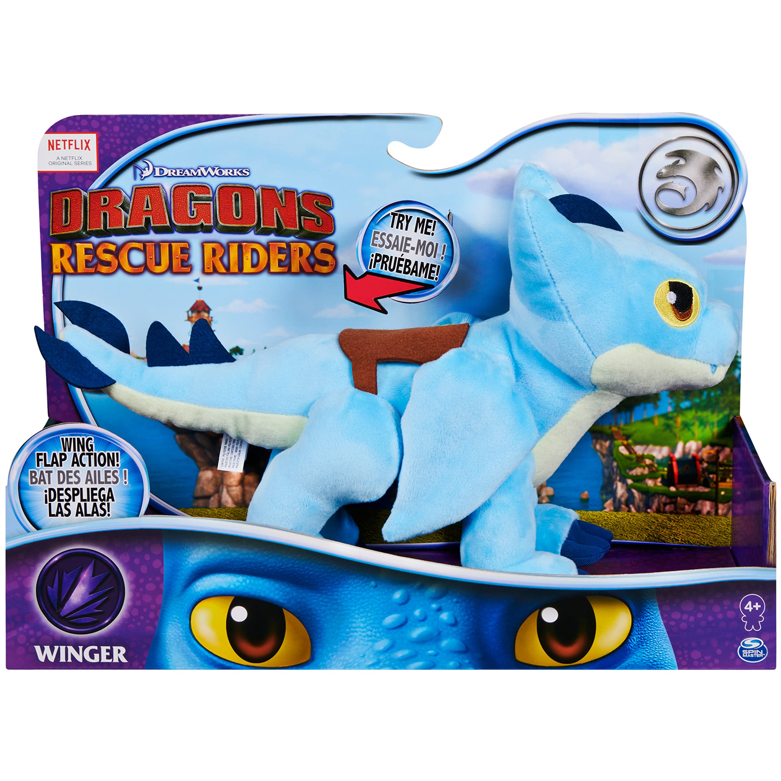 Dreamworks Dragons Rescue Riders, Deluxe Winger 15-inch Plush
